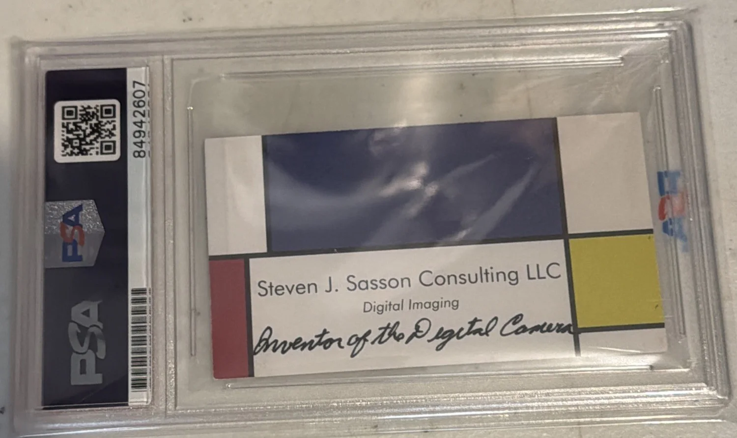 Steven Sasson PSA Autograph Business Card, image 2