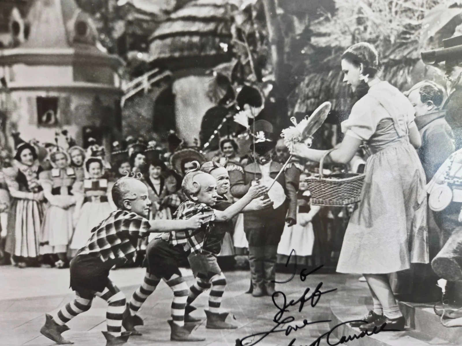 Mickey Carroll — Wizard Of Oz Munchkin Mickey Carroll Autographed 8x10 B/W Photo, image 3
