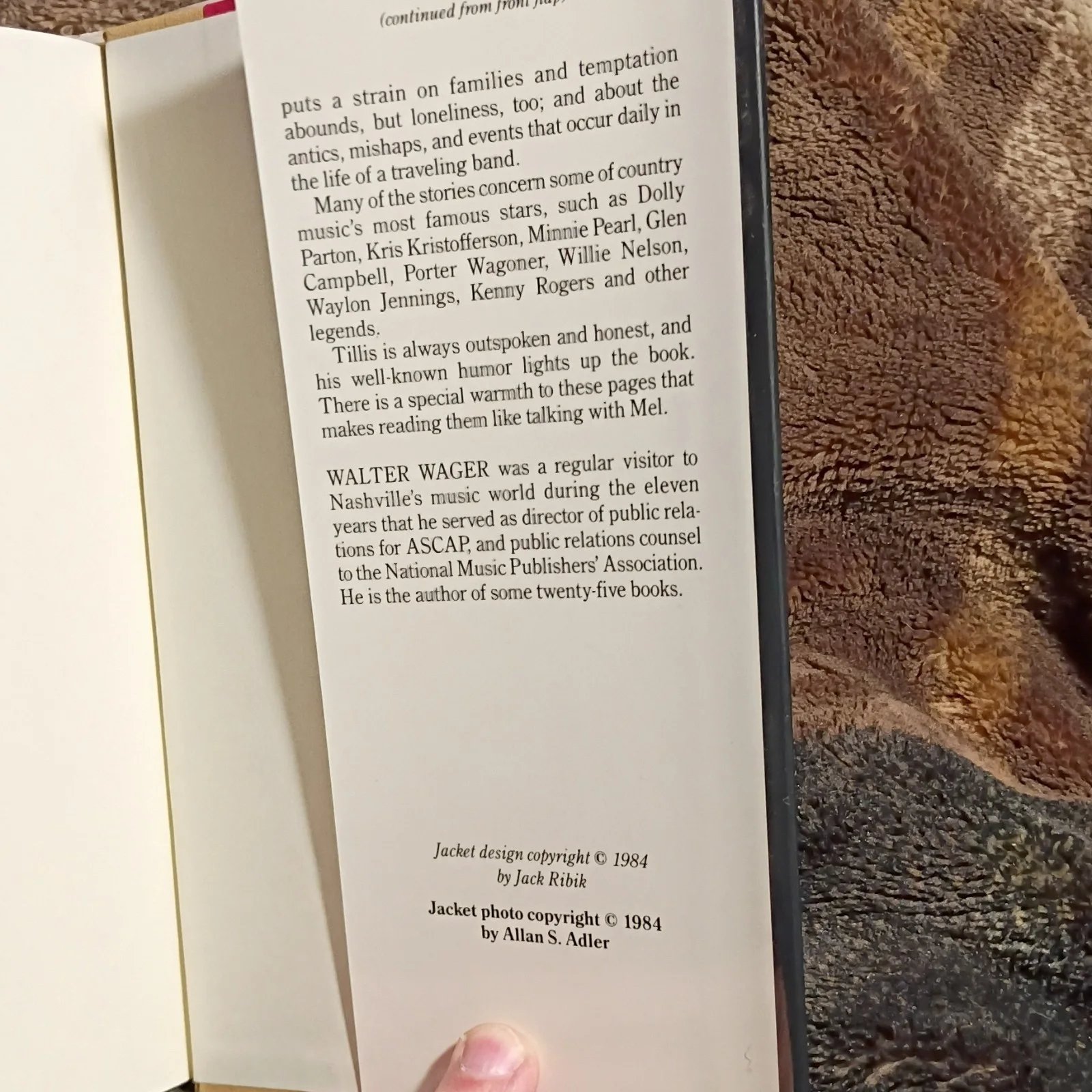 Mel Tillis Signed Stutterin' Boy Autobiography Book 1984 Rare, image 5