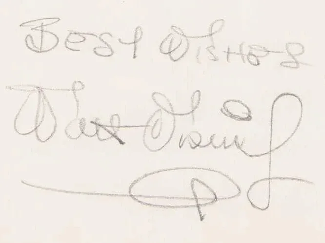 Walt Disney — Walt Disney Signed & Inscribed Card Cut POP Autograph COA #134379, изображение 2
