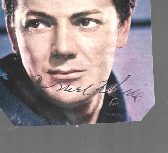 original Hand signed autograph on paper stock 4 x 6 photo by Cornel Wilde, изображение 2