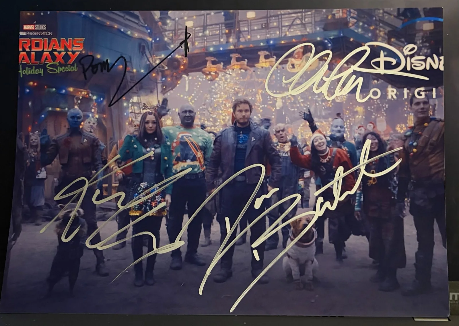 Cast — Guardians of the Galaxy Cast Signed 8x11 Photo + COA, image 3