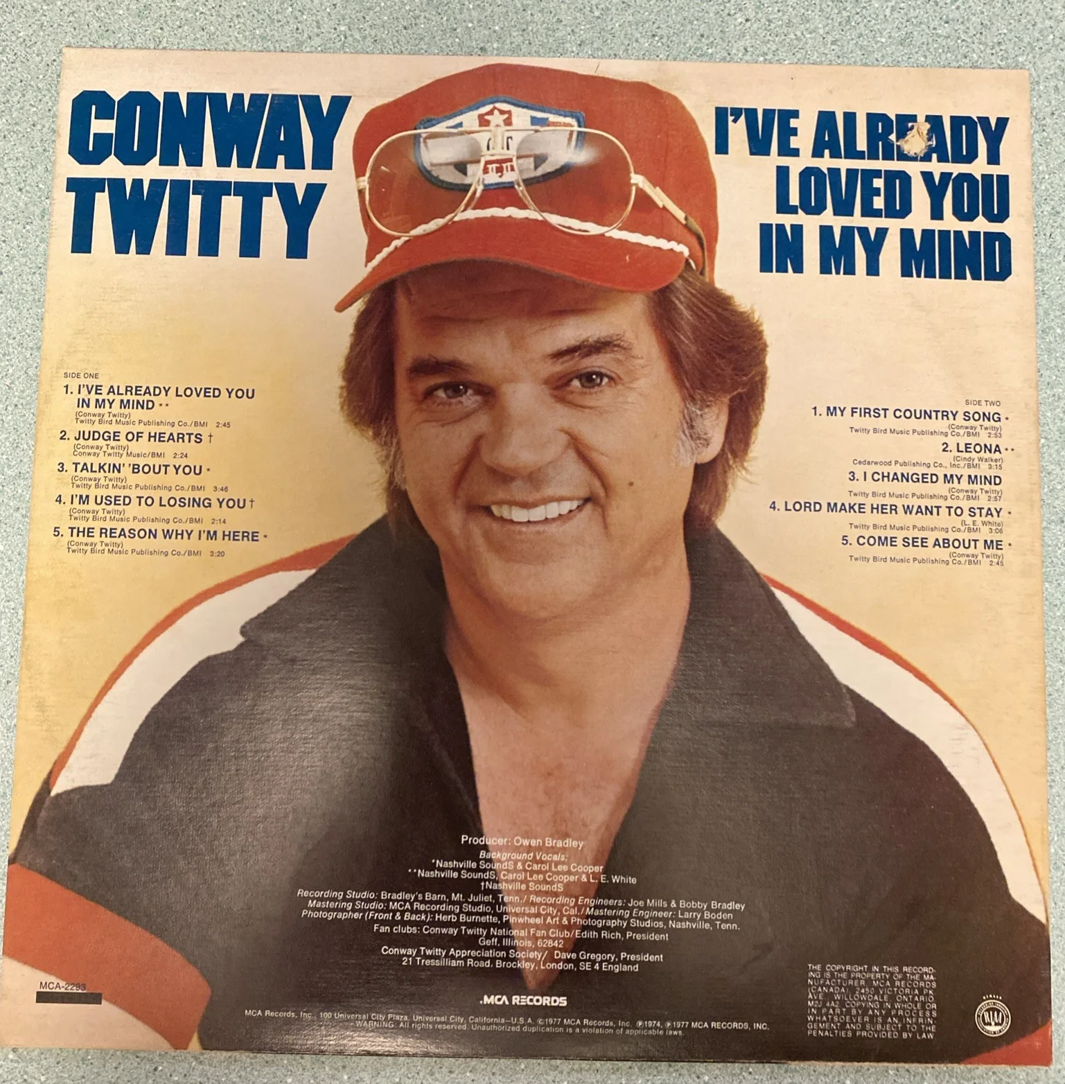 Conway Twitty Ive Already Loved You In My Mind LP Vinyl Record MCA Signed Album, image 2