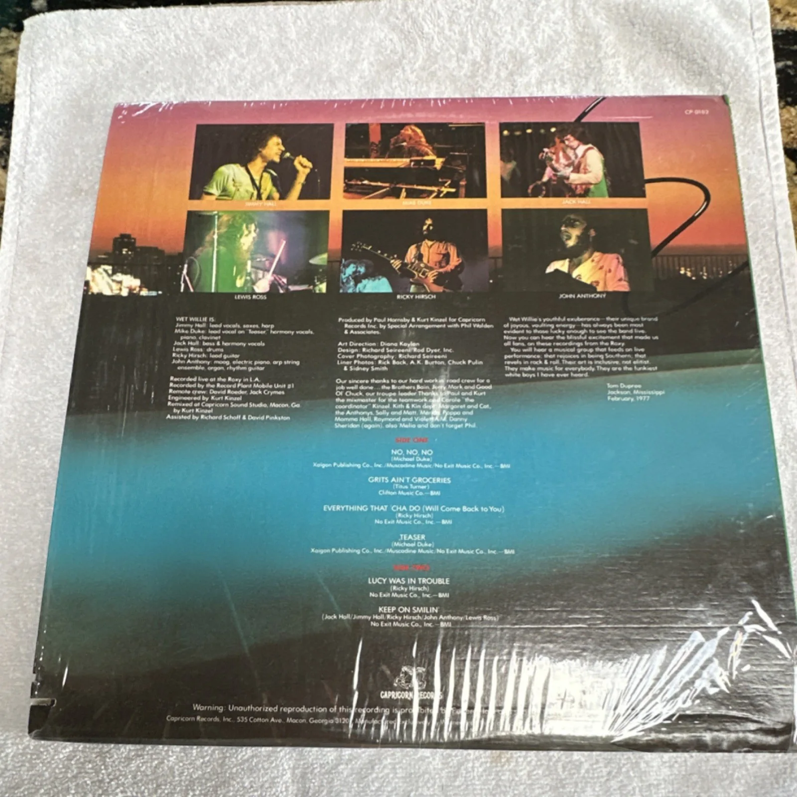 Wet Willie Left Coast Live Original Signed Music Vinyl Record Autographed, изображение 4