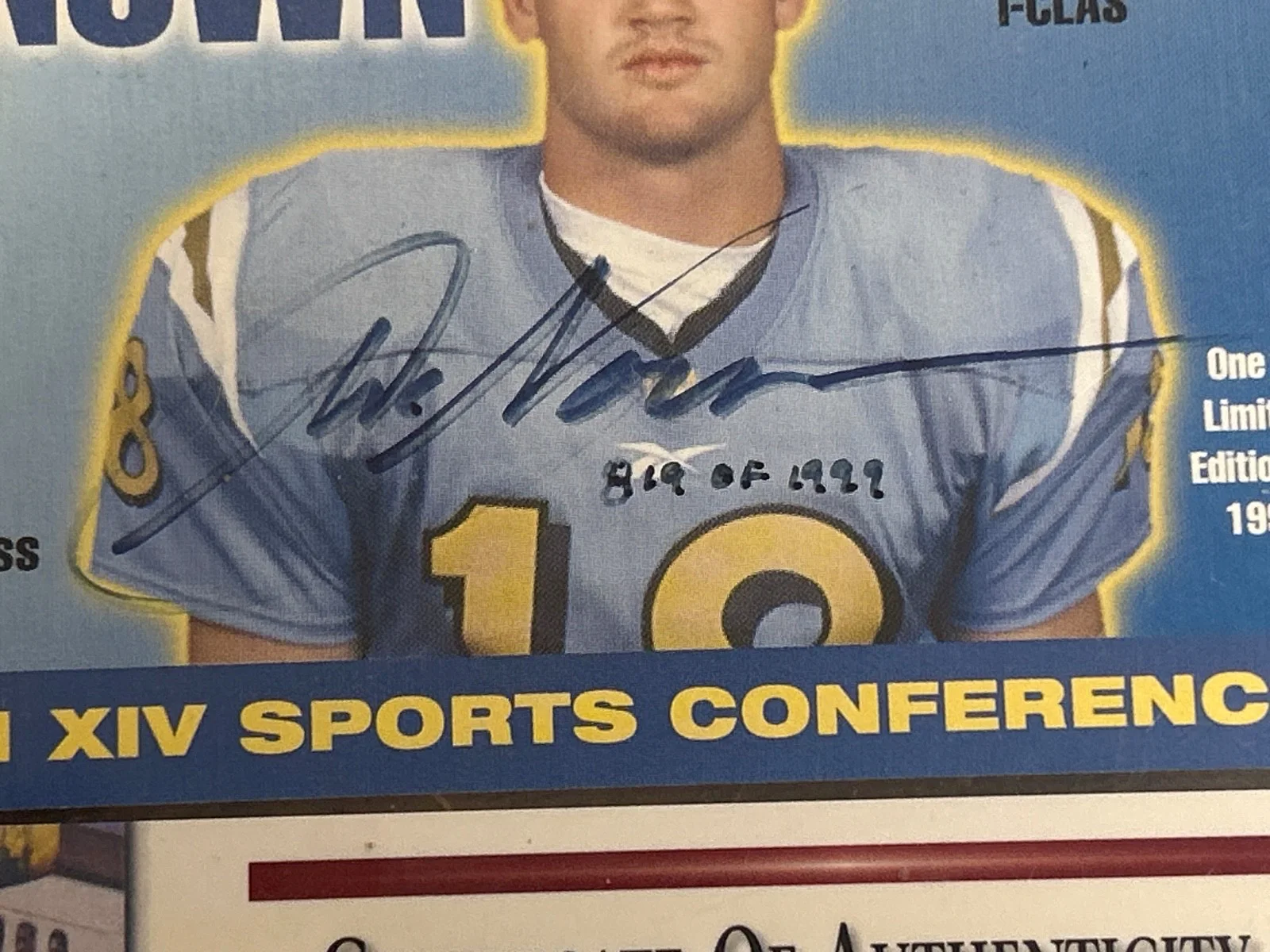 limited edition autographed Cade McNown collectible PSA/DNA, изображение 2