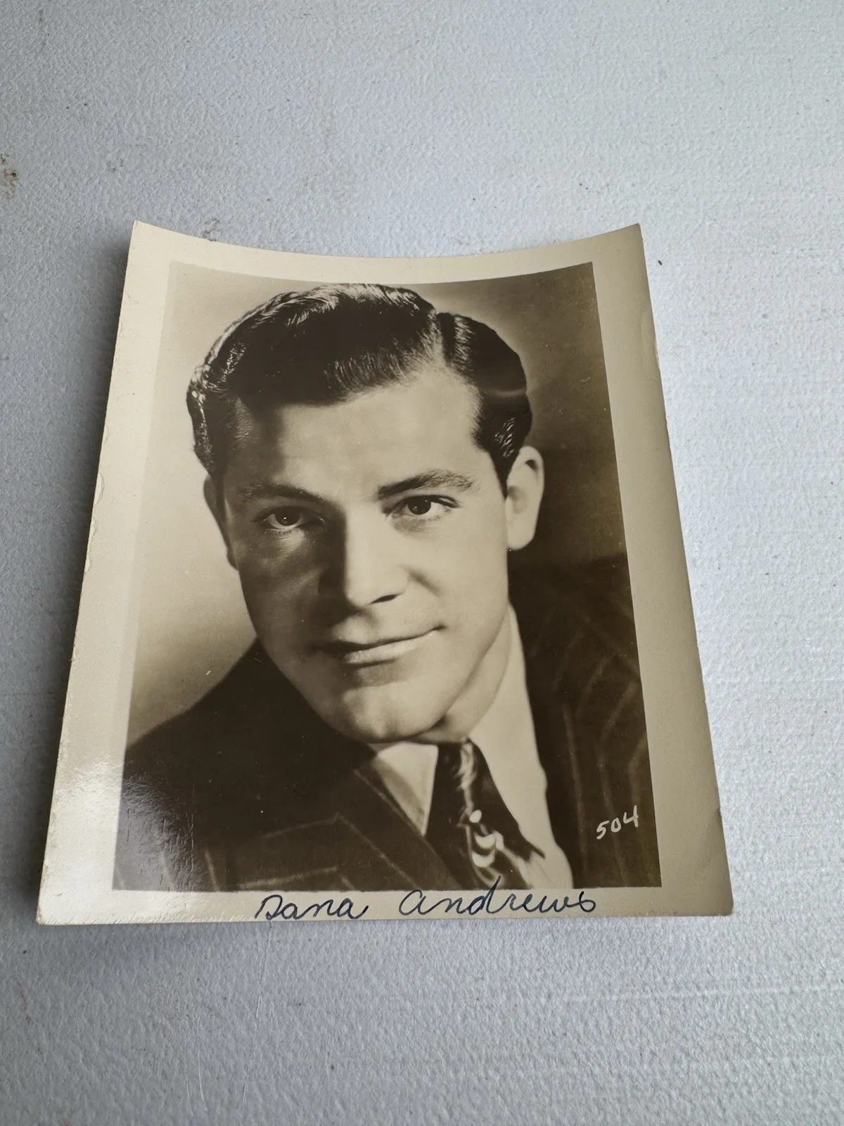 Dana Andrews — DANA ANDREWS SIGNED REAL PHOTO AUTOGRAPHED HOLLYWOOD MOVIE STAR 5x4 inch