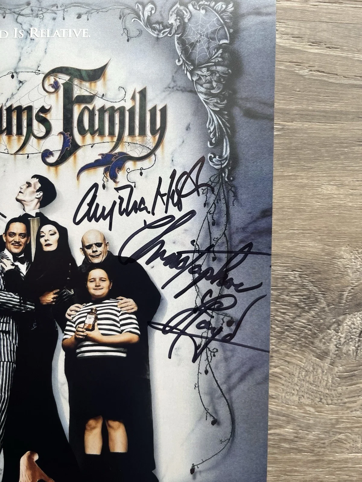 Christopher Lloyd Christina Ricci Anjelica Huston Signed Addams Family 8x10 BAS, image 4