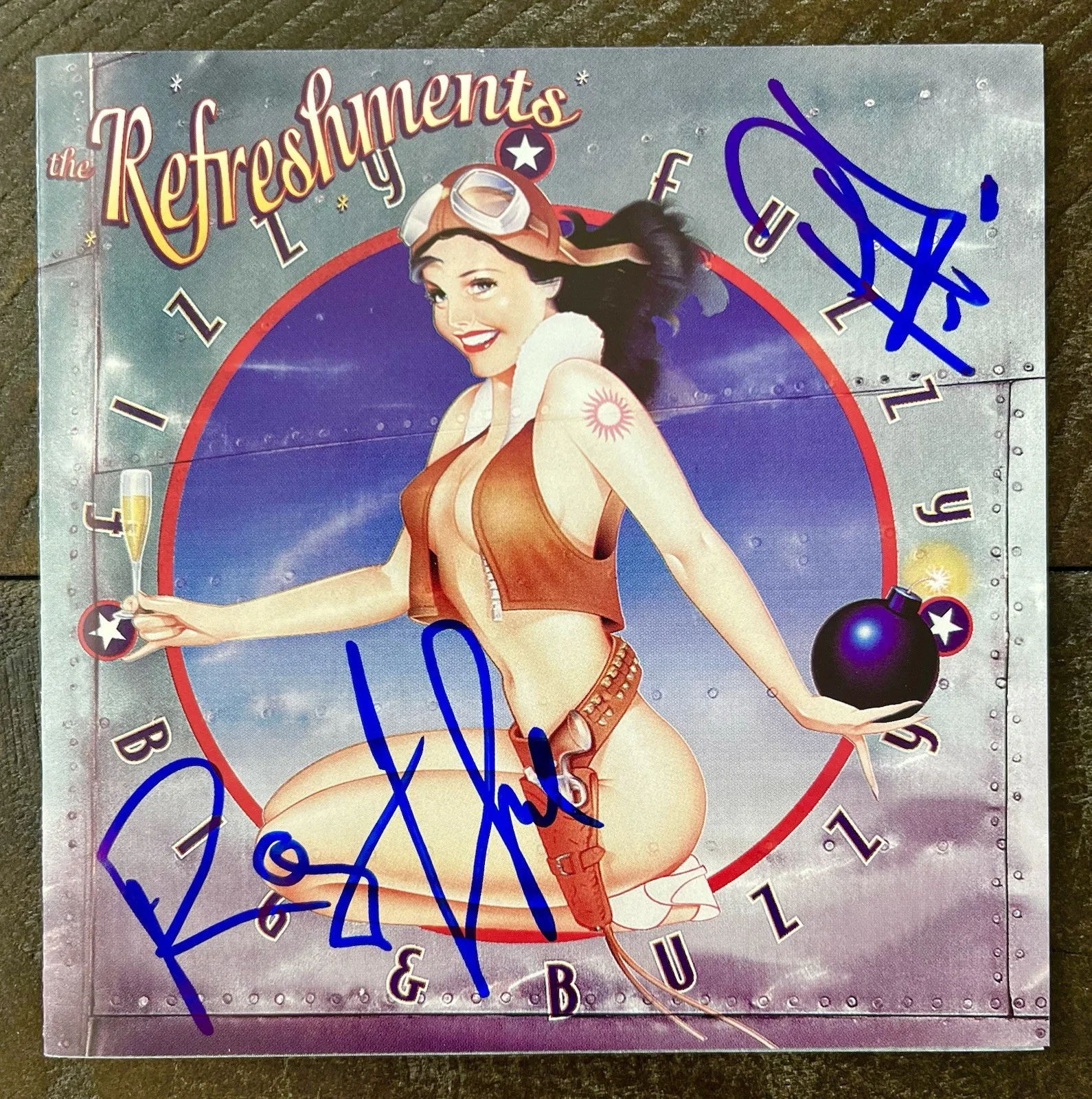 The Refreshments - Fizzy Fuzzy Big & Buzzy Signed Autographed CD Roger Clyne, PH, изображение 2