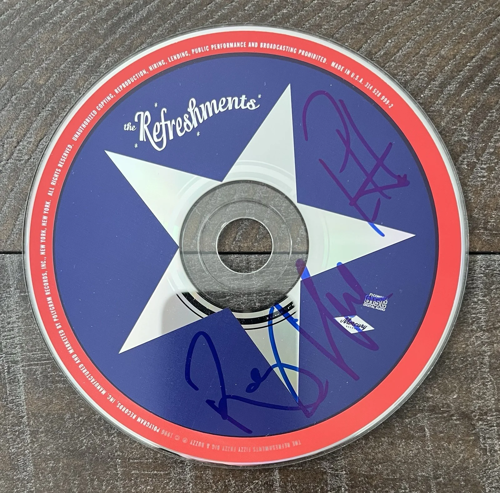 The Refreshments - Fizzy Fuzzy Big & Buzzy Signed Autographed CD Roger Clyne, PH, изображение 3