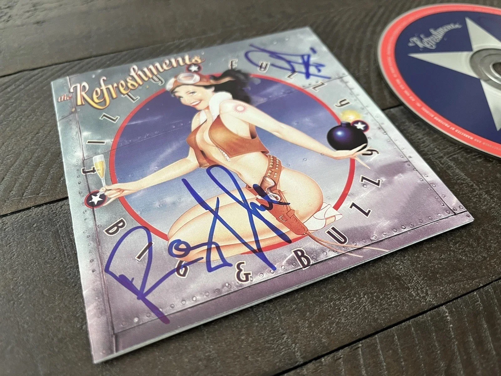 The Refreshments - Fizzy Fuzzy Big & Buzzy Signed Autographed CD Roger Clyne, PH, изображение 4