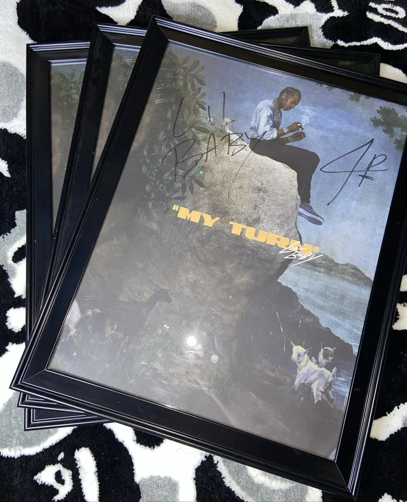 Signed and framed Lil baby poster, My Turn. Email Verification Included, изображение 2
