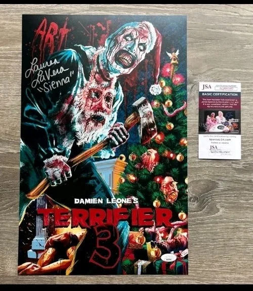 Lauren LaVera — Lauren LaVera Signed Terrifier 3 11x17 Photo JSA COA Sienna Art The Clown Horror, изображение 4