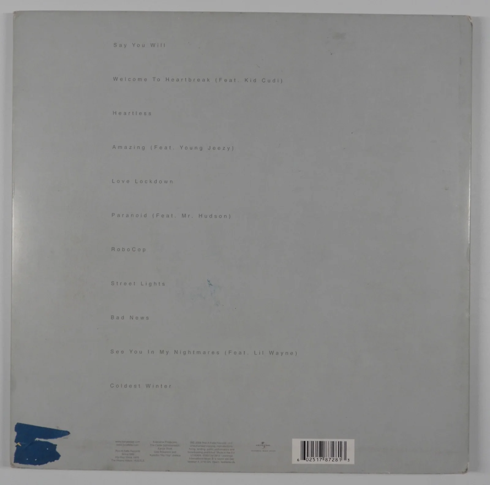 Kayne West JSA Signed Autograph Record Album Vinyl 808s & Heartbreak, изображение 3