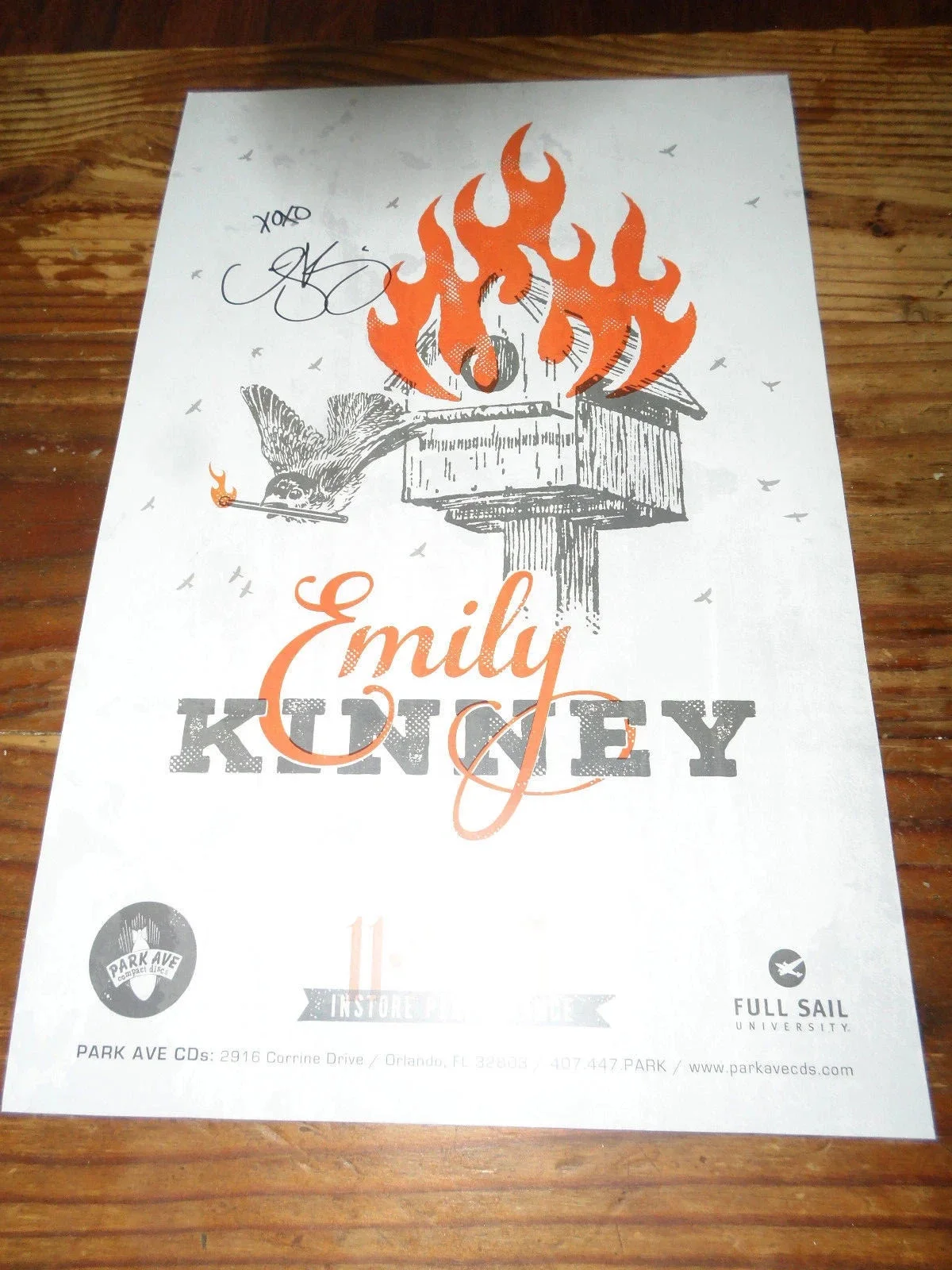 EMILY KINNEY — EMILY KINNEY (BETH) THE WALKING DEAD AUTOGRAPHED/SIGNED 11X17 EVENT POSTER