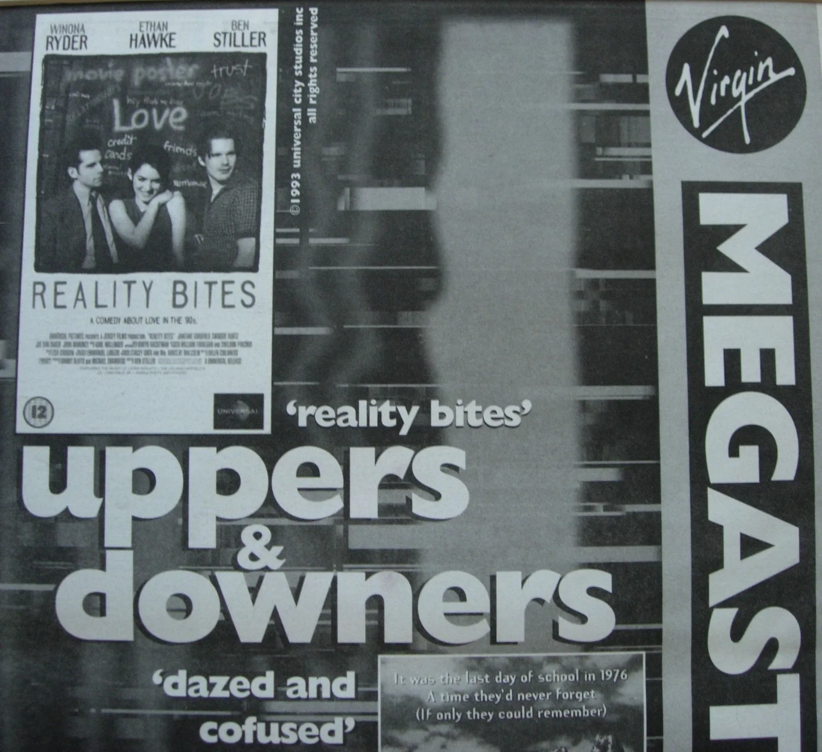 REALITY BITES+DAZED+POSTER+AD+RARE ORIGINAL 1995+QUALITY FRAMED+FAST WORLD SHIP, image 3