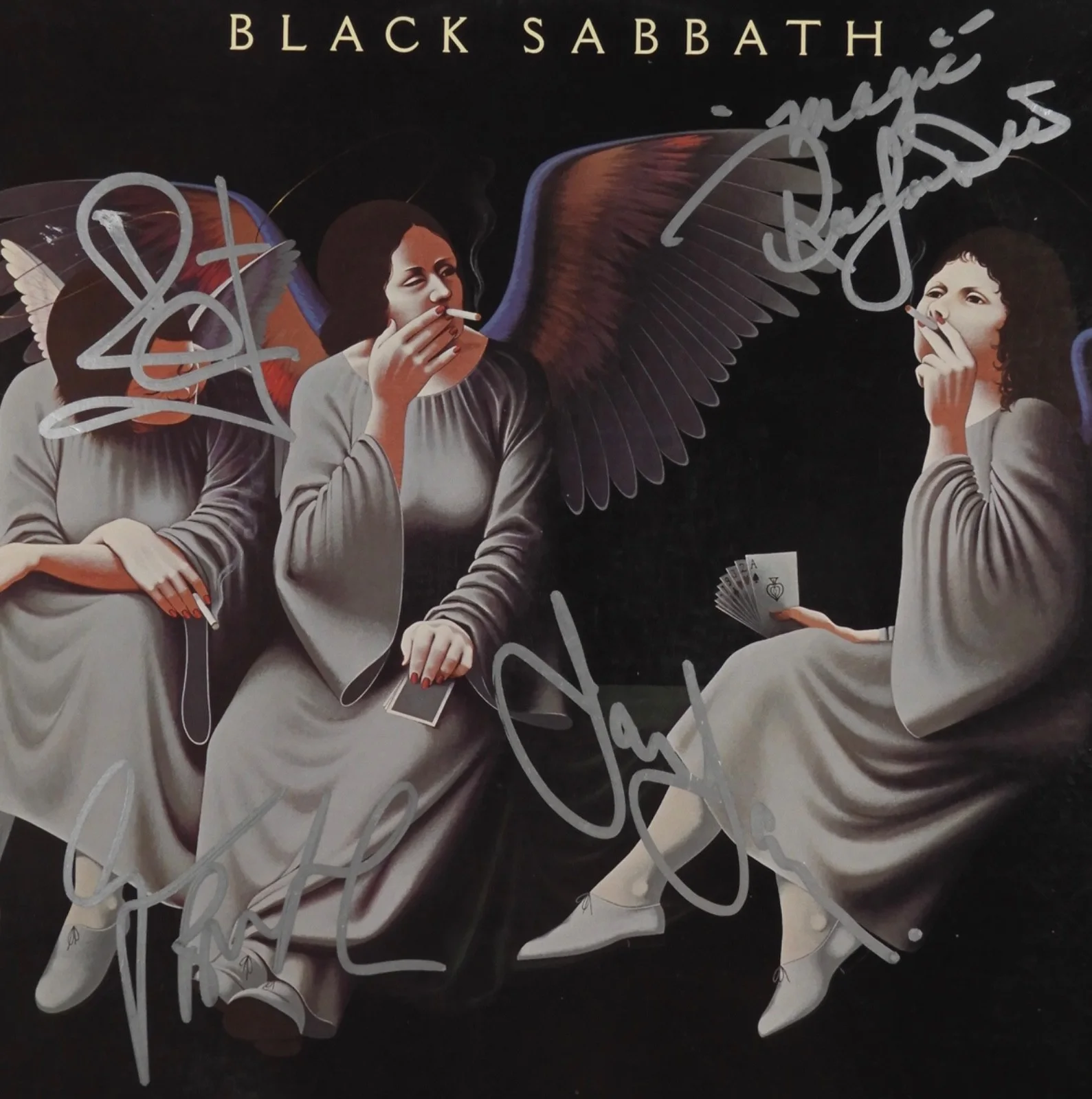 Black Sabbath DIO JSA Autograph Signed Album Vinyl Record Heaven & Hell +, image 2
