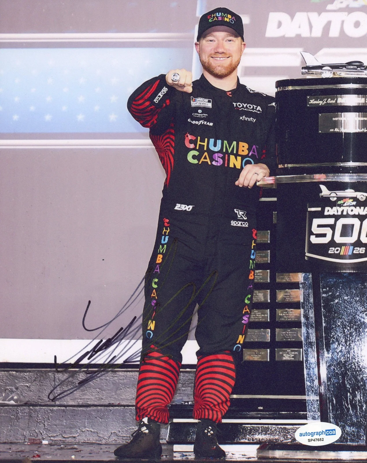 Tyler Reddick — Tyler Reddick AUTOGRAPH Signed Daytona 500 NASCAR Racing 8x10 Photo ACOA