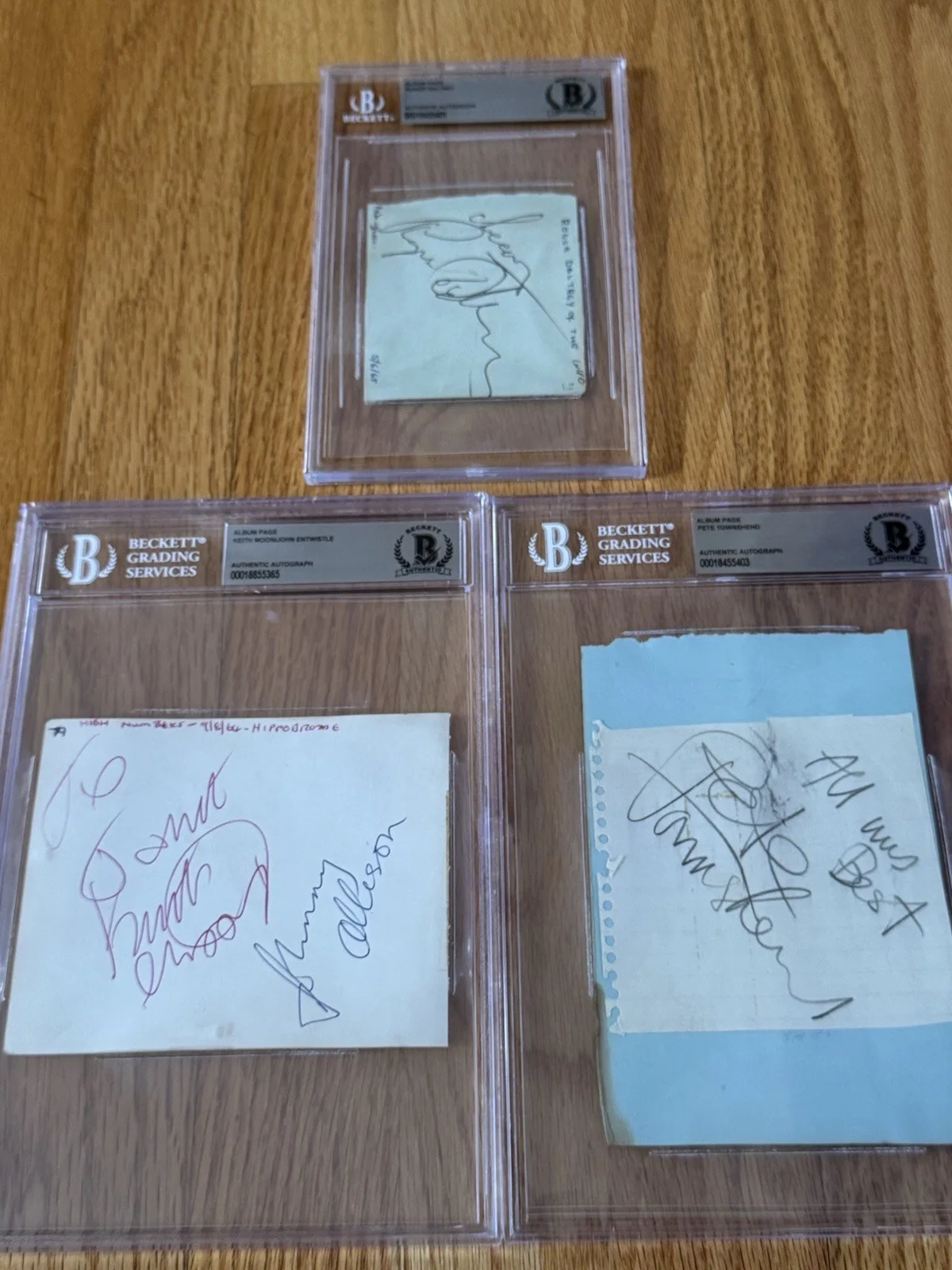 Keith Moon John Entwistle Pete Townshend Daltrey Who Signed Pages Beckett, изображение 2