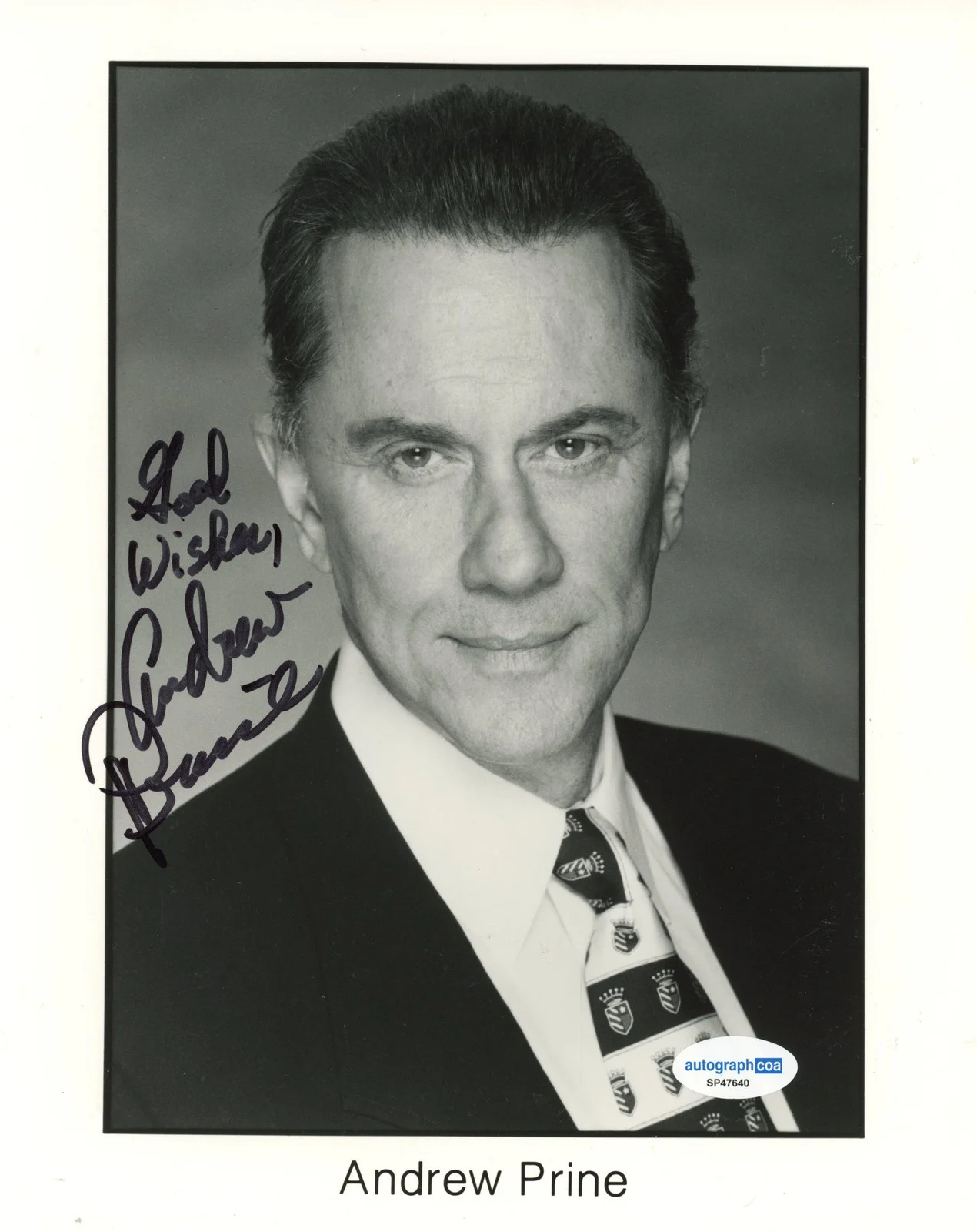 Andrew Prine — Andrew Prine "Wide Country" AUTOGRAPH Signed Autographed 8x10 Photo ACOA