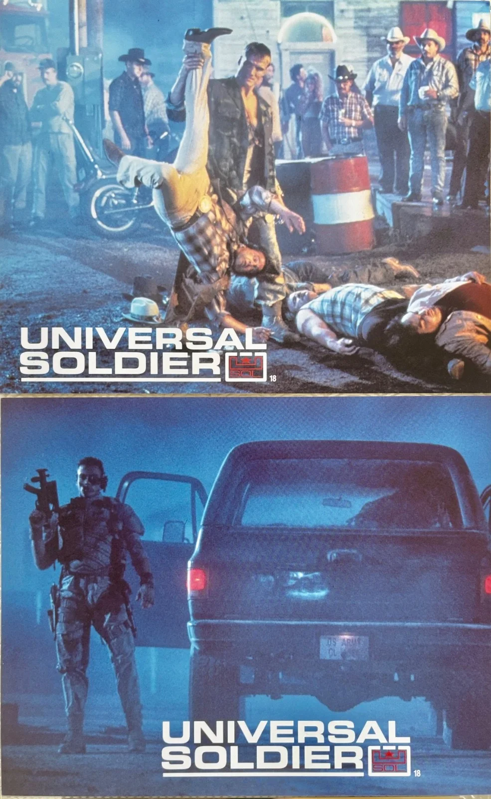 Universal Soldier set of 8 Original UK FOH Lobby Cards Jean Claude Van Damme, изображение 3