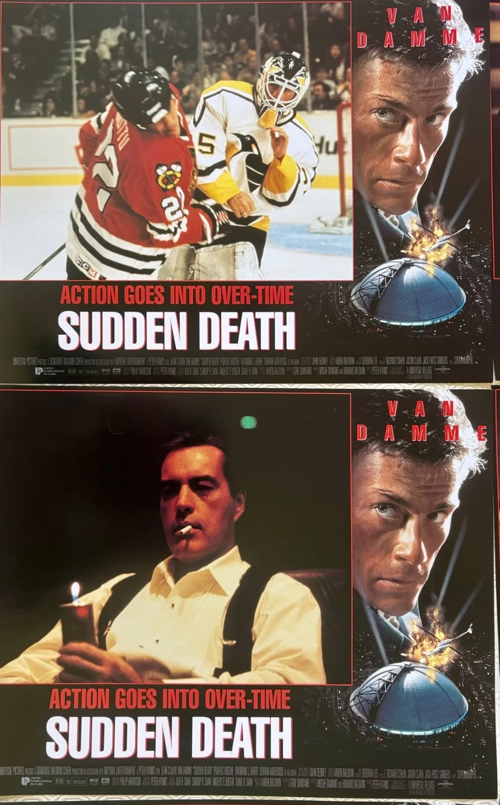 Sudden Death set of 8 Original 1995 Lobby Cards Jean Claude Van Damme, изображение 2
