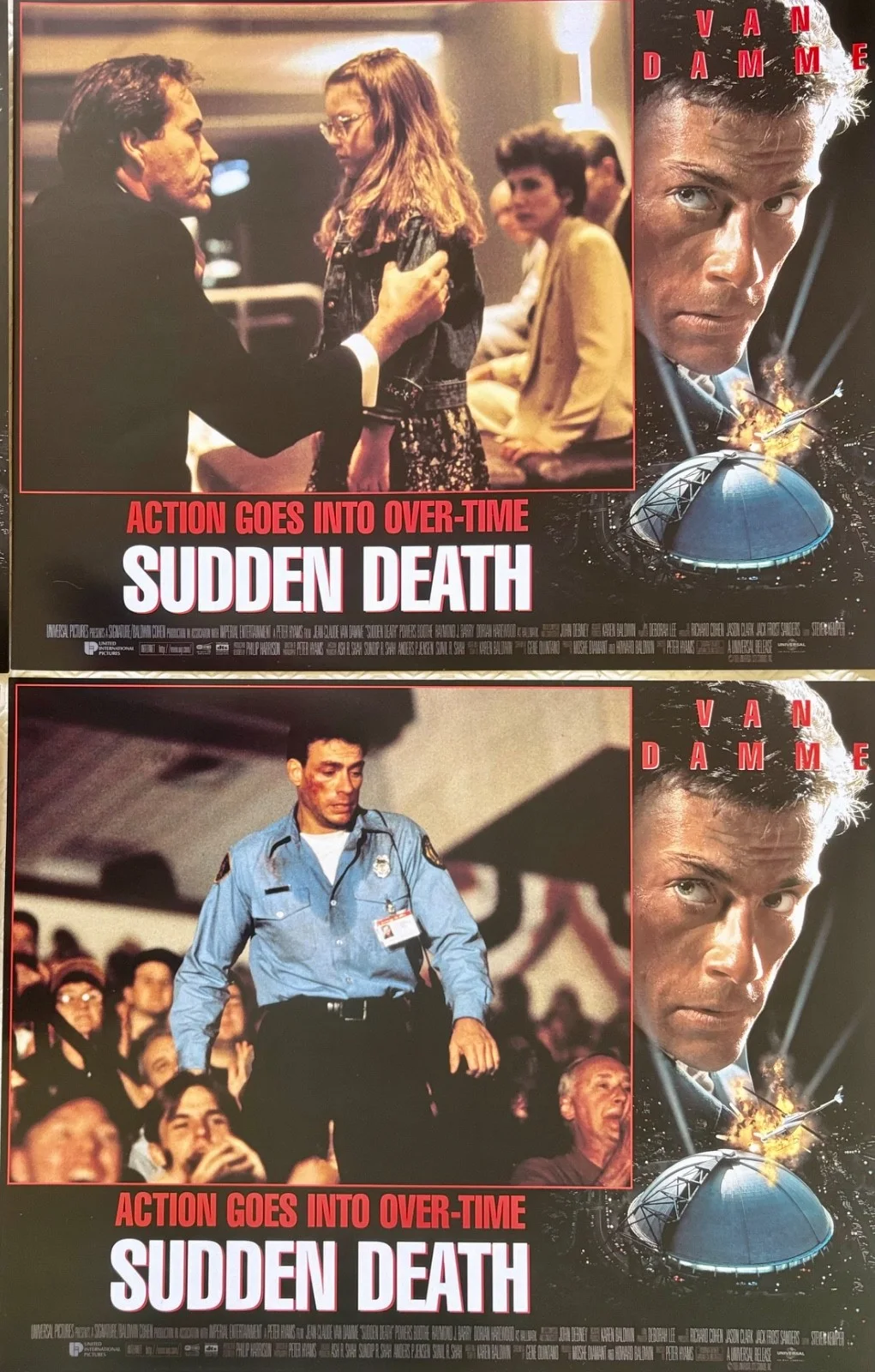 Sudden Death set of 8 Original 1995 Lobby Cards Jean Claude Van Damme, изображение 3