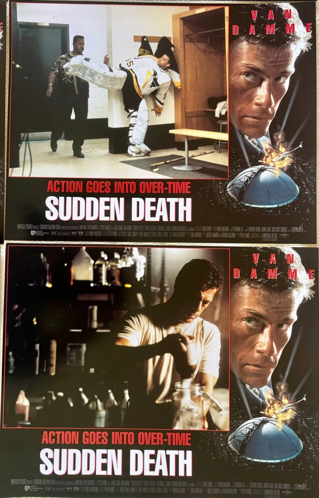 Sudden Death set of 8 Original 1995 Lobby Cards Jean Claude Van Damme, изображение 5