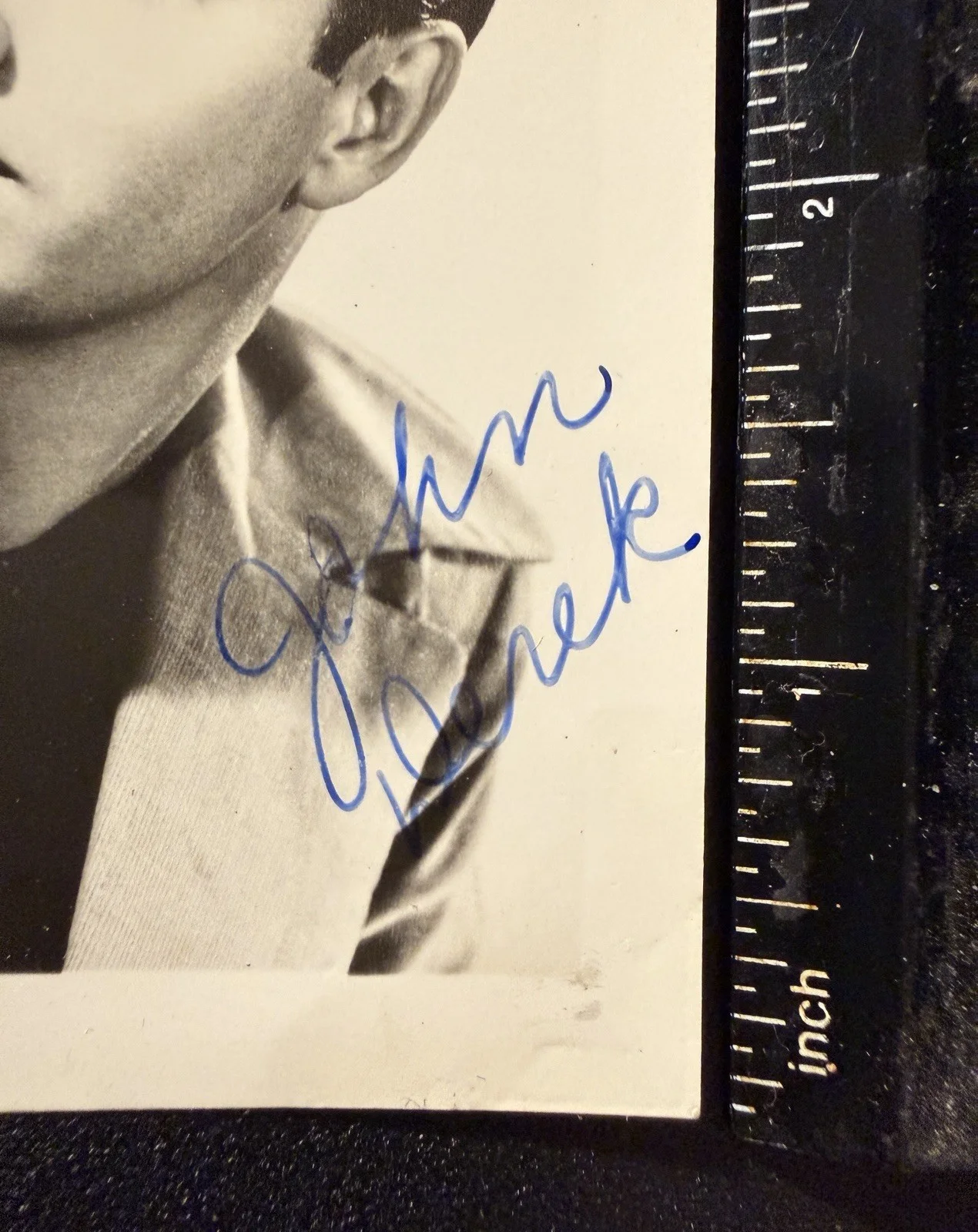 vintage JOHN DEREK 2.5” x 4” photograph, image 3
