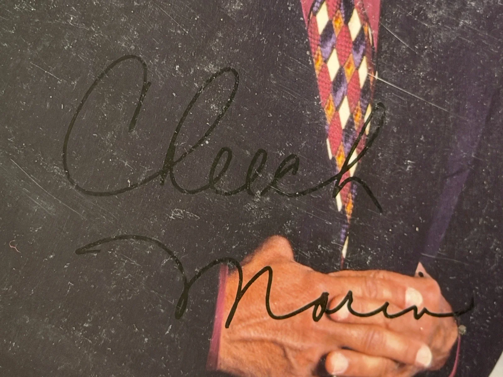 Cheech Marin — CHEECH MARIN Signed 5x7 Photo w. another by him and maybe CHONG on back of flyer, image 2