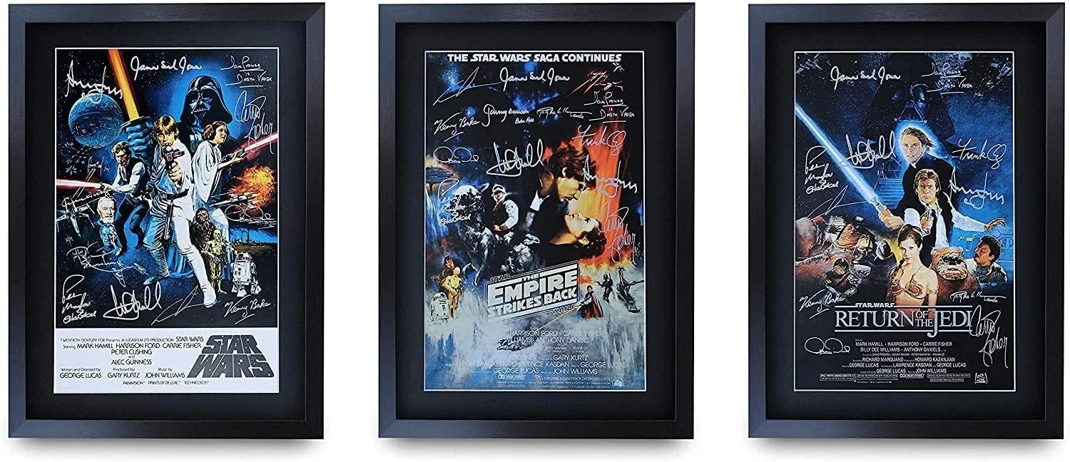 Star Wars Wall Art Framed 16x12" - Mark Hamill Signed Trilogy Movie Memorabilia, image 2