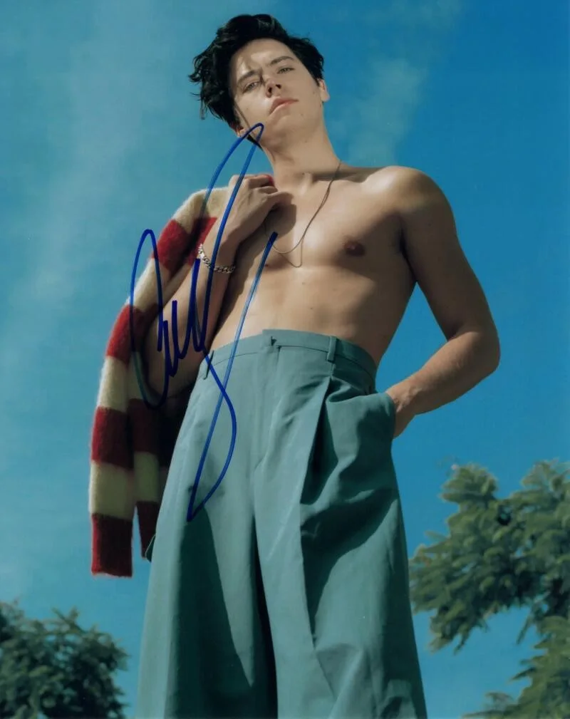 Cole Sprouse — Cole Sprouse Signed Autograph 8x10 Photo - Shirtless Suite Life Cody Martin Star