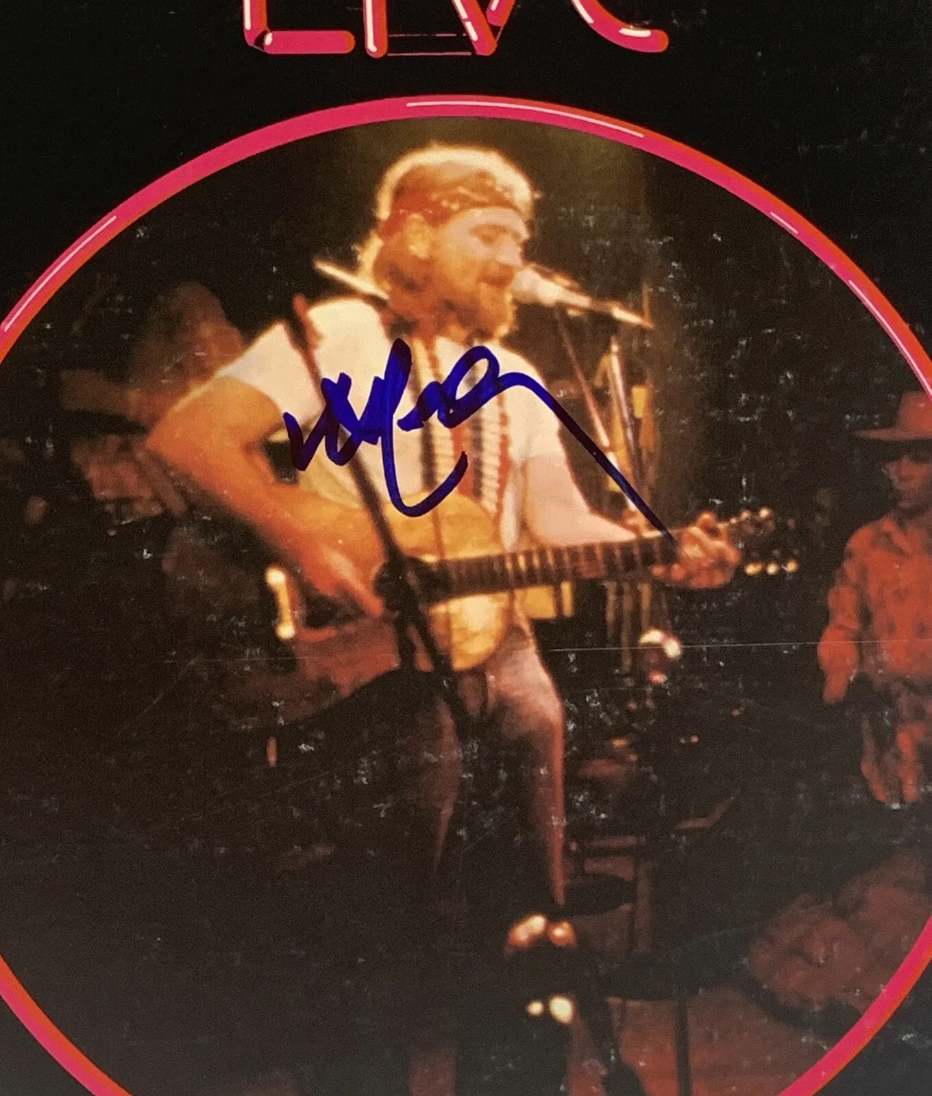 Willie Nelson signed Live Album lp autograph beckett coa, изображение 2