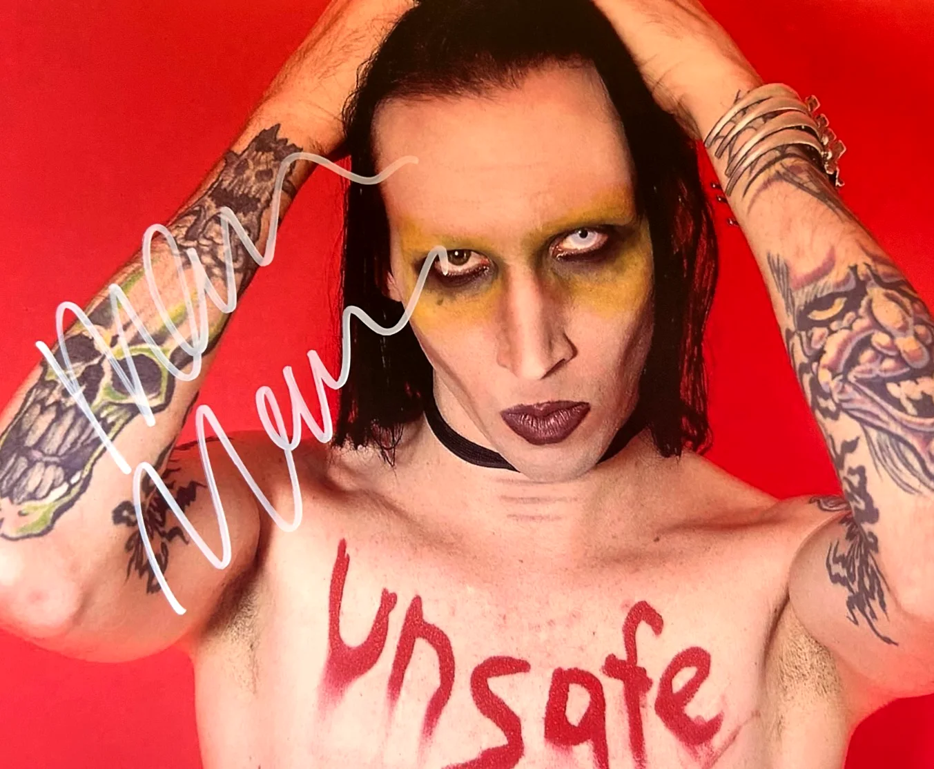 MARILYN MANSON Signed 8x10" Authentic Original Autograph Genuine w/COA, image 3