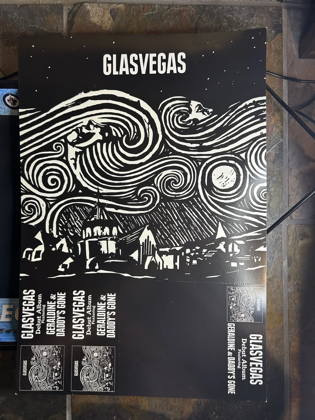 Glasvegas Autographed Promotional Poster Signed In Person, image 2