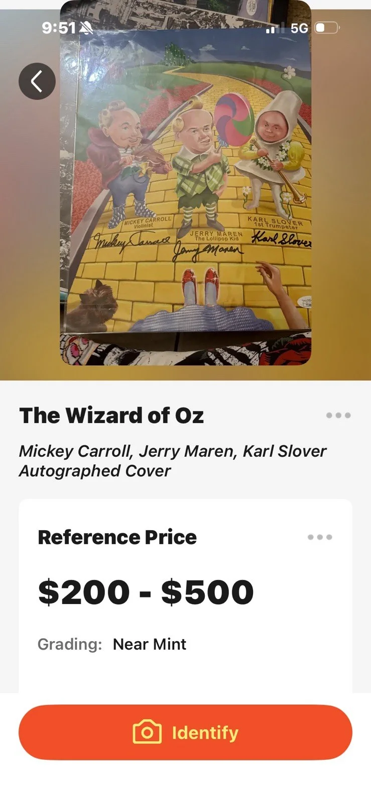 Mickey Carroll, Jerry Maren, Karl Slover — The Wizard of Oz Autographed by Mickey Carroll, Jerry Maren, Karl Slover