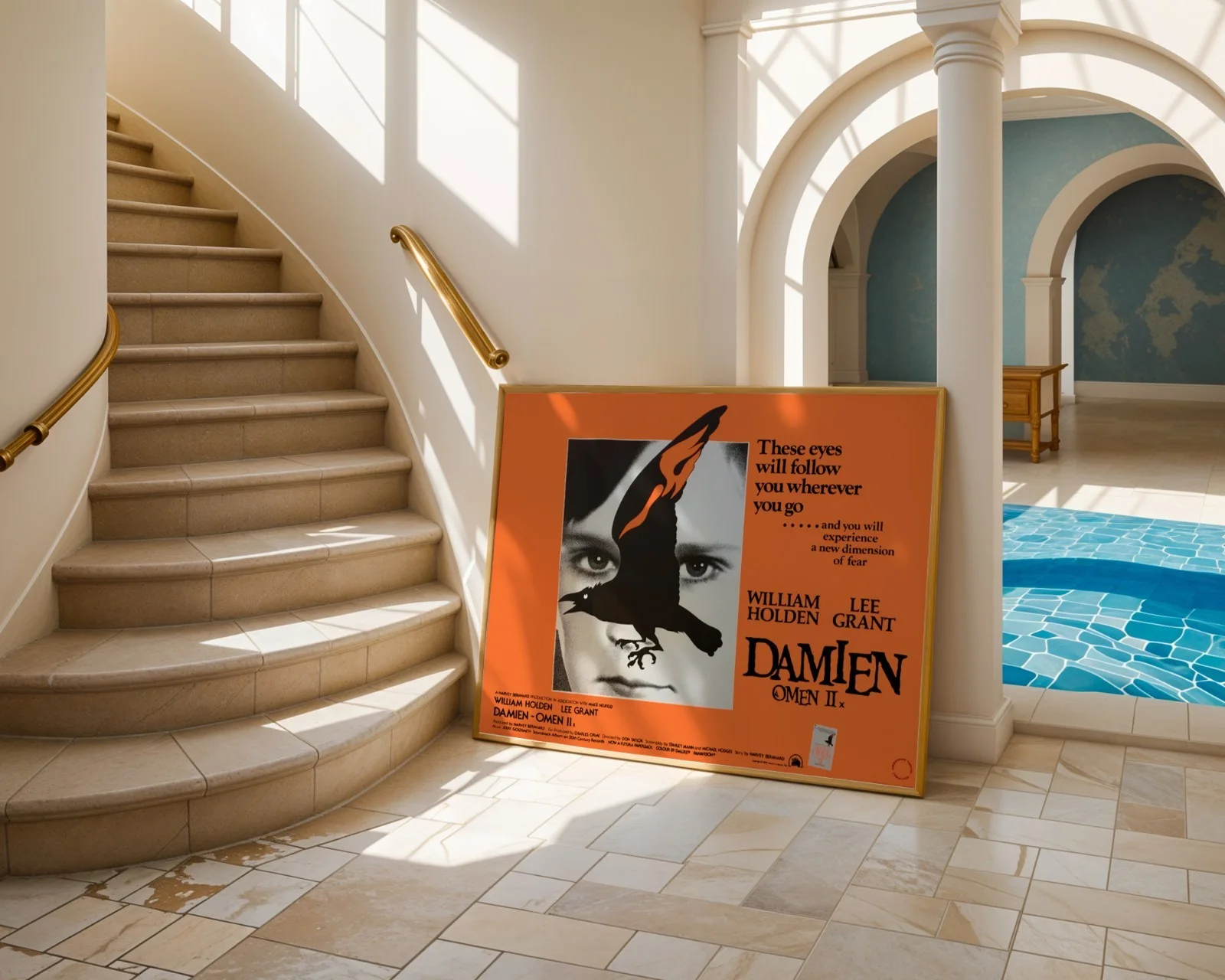 Damien – Omen II - 1978 Supernatural Horror Restored 30" x 40" UK Quad Poster, изображение 4