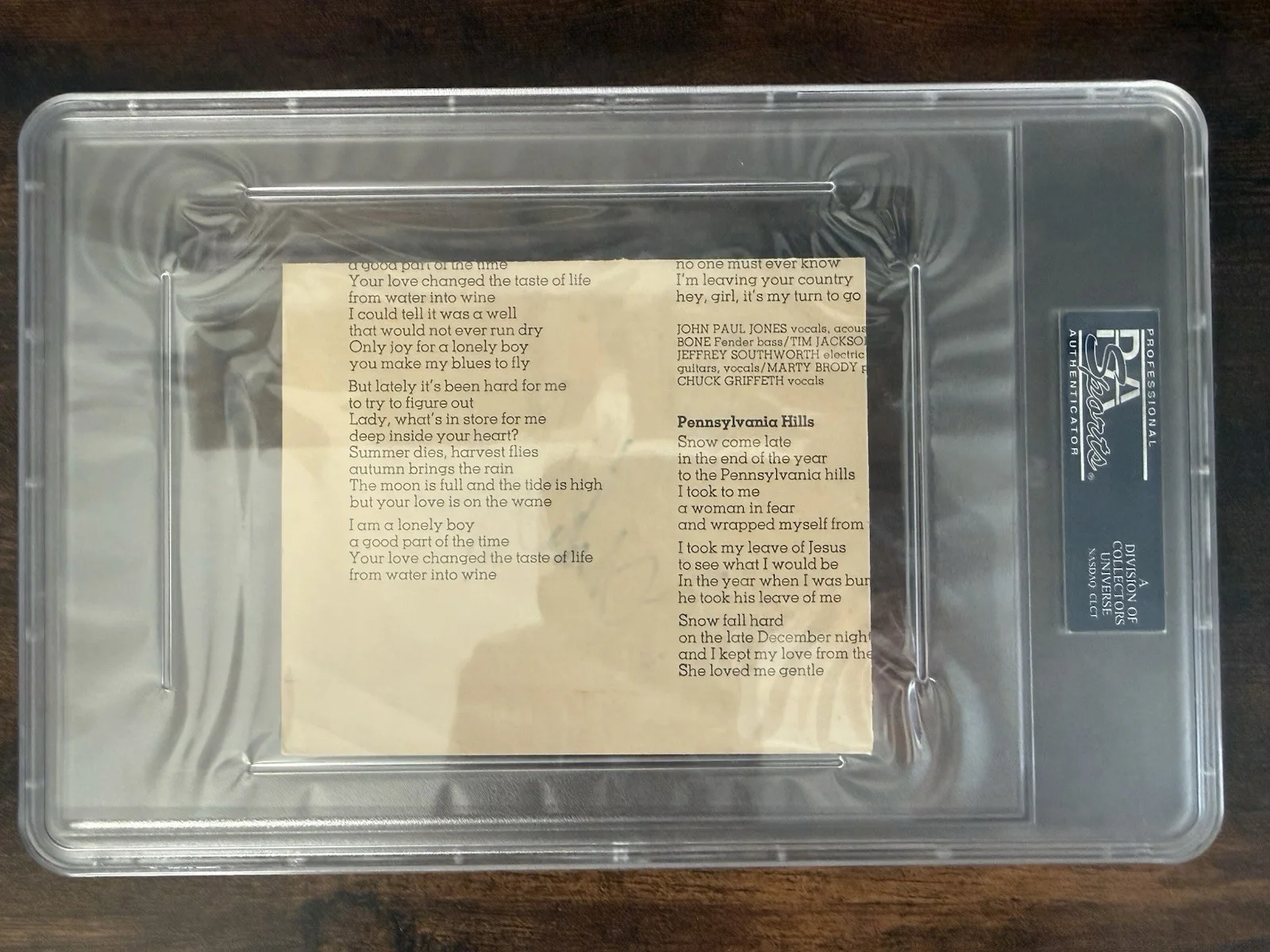 JOHN PAUL JONES SIGNED CUT AUTOGRAPH LED ZEPPELIN BASS PLAYER PSA/DNA COA, изображение 2