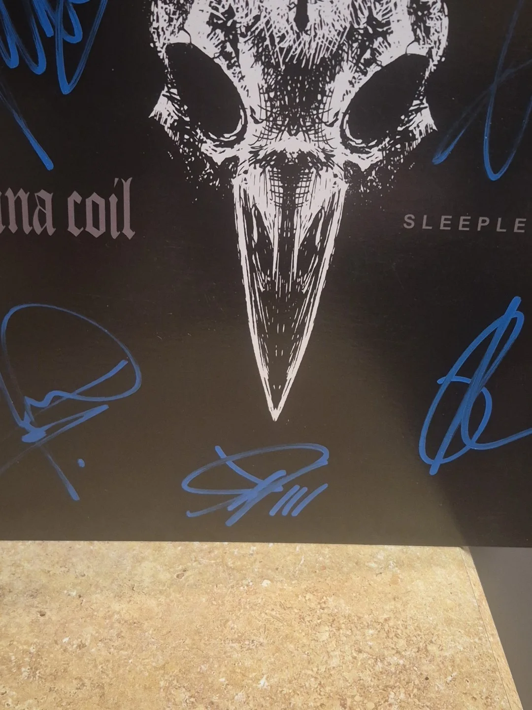Lacuna Coil Metal Rock Band Musicians Signed Sleepless Empire VINYL Record New, изображение 5