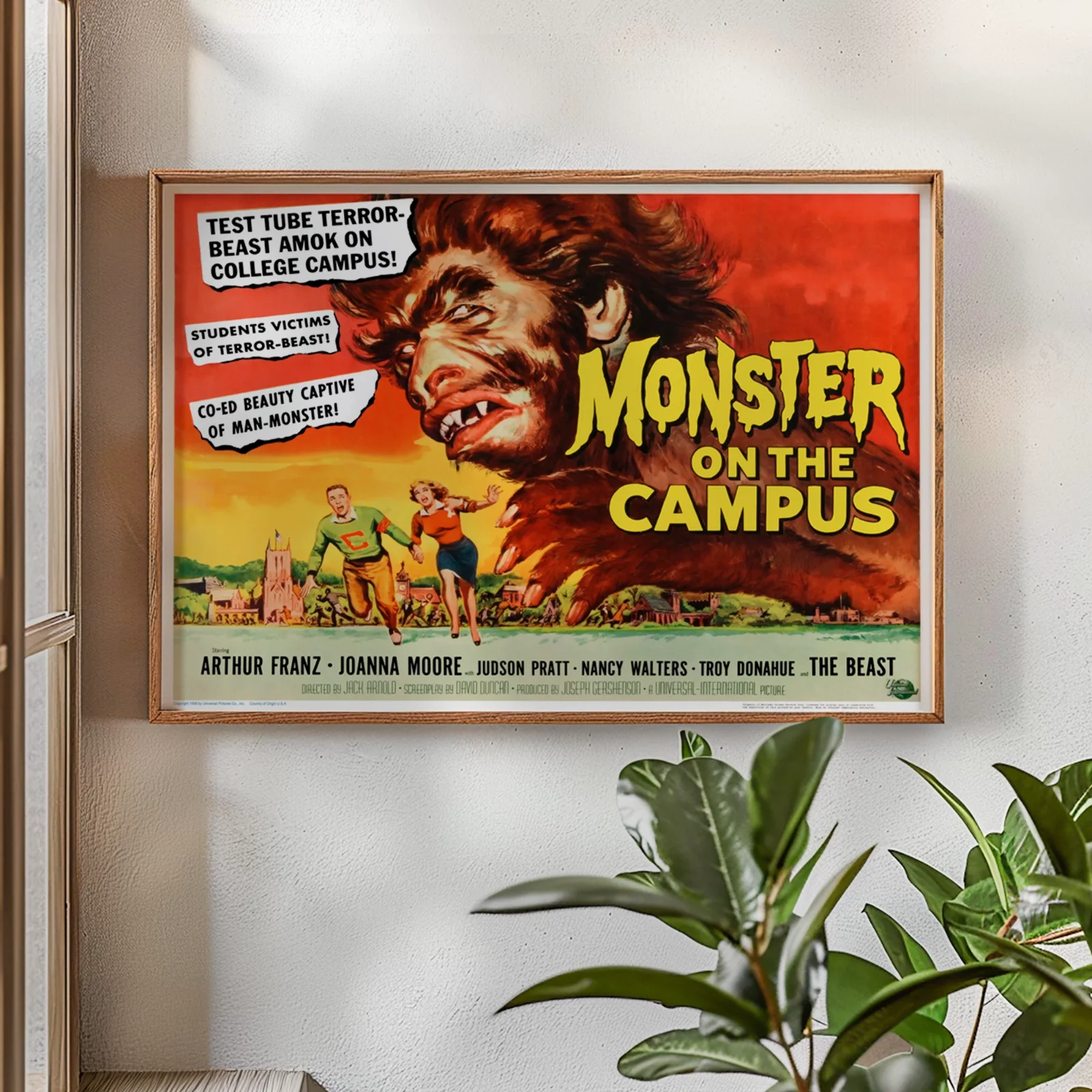Monster on the Campus - 1958 Sci-Fi B-movie Restored 30" x 40" UK Quad Poster, изображение 2