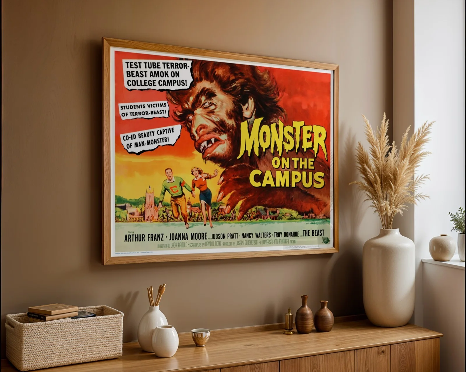 Monster on the Campus - 1958 Sci-Fi B-movie Restored 30" x 40" UK Quad Poster, изображение 3
