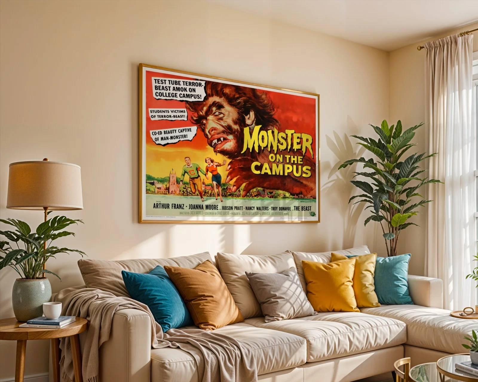 Monster on the Campus - 1958 Sci-Fi B-movie Restored 30" x 40" UK Quad Poster, изображение 5