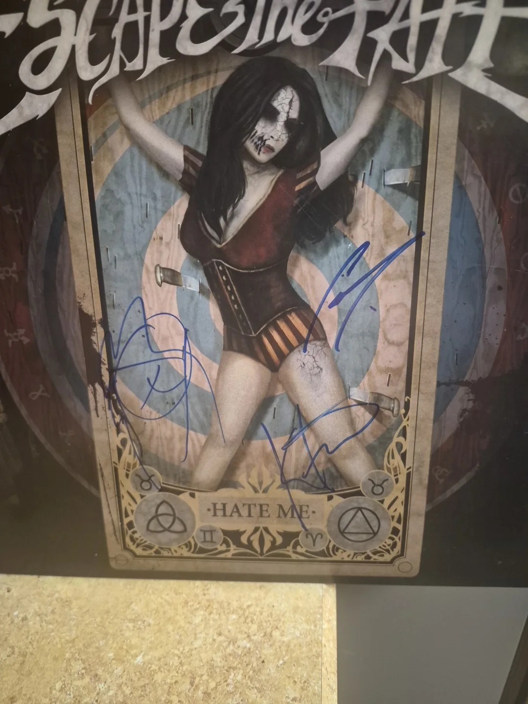 Escape The Fate Rock Band Musicians Signed Hate Me VINYL Record New, изображение 2
