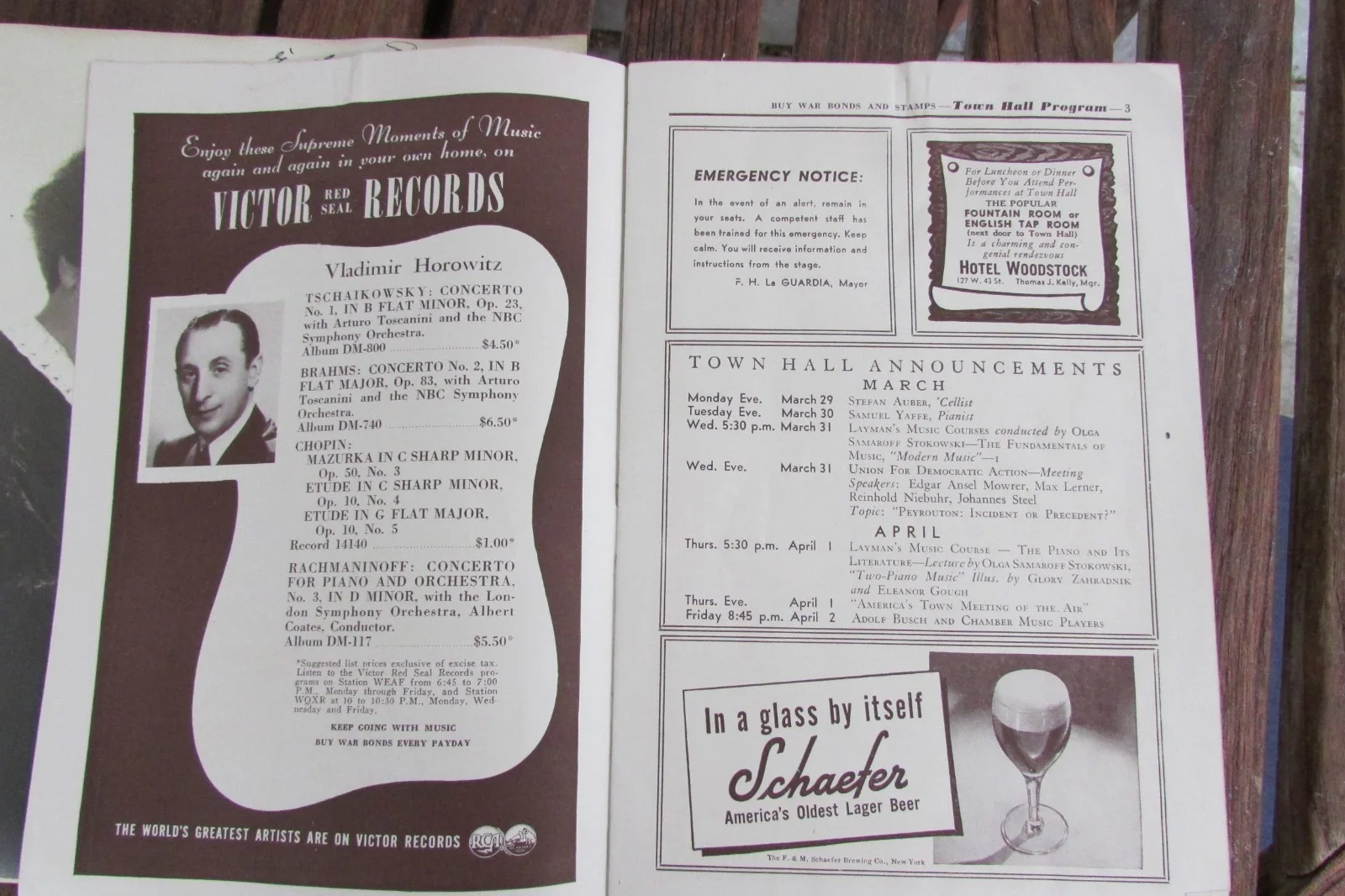 Helena Morsztyn — HELENA MORSZTYN SIGNED PHOTO AND THE TOWN HALL PROGRAM CIRCA 1942, image 5