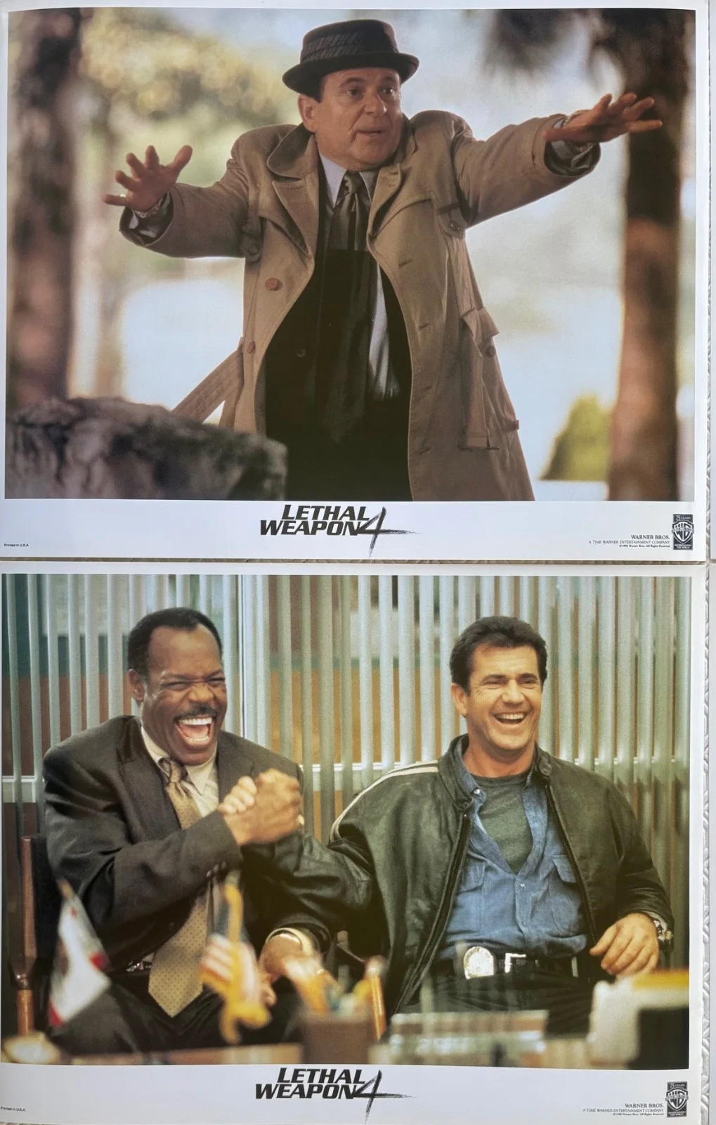 Lethal Weapon 4 set of 8 Original 1998 Lobby Cards Mel Gibson Danny Glover, image 3
