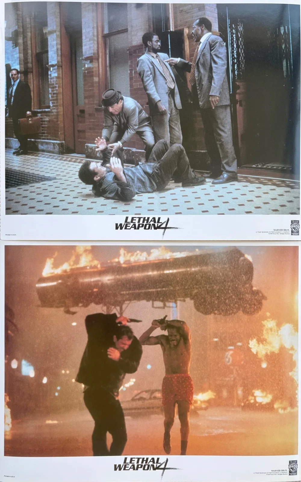 Lethal Weapon 4 set of 8 Original 1998 Lobby Cards Mel Gibson Danny Glover, image 4