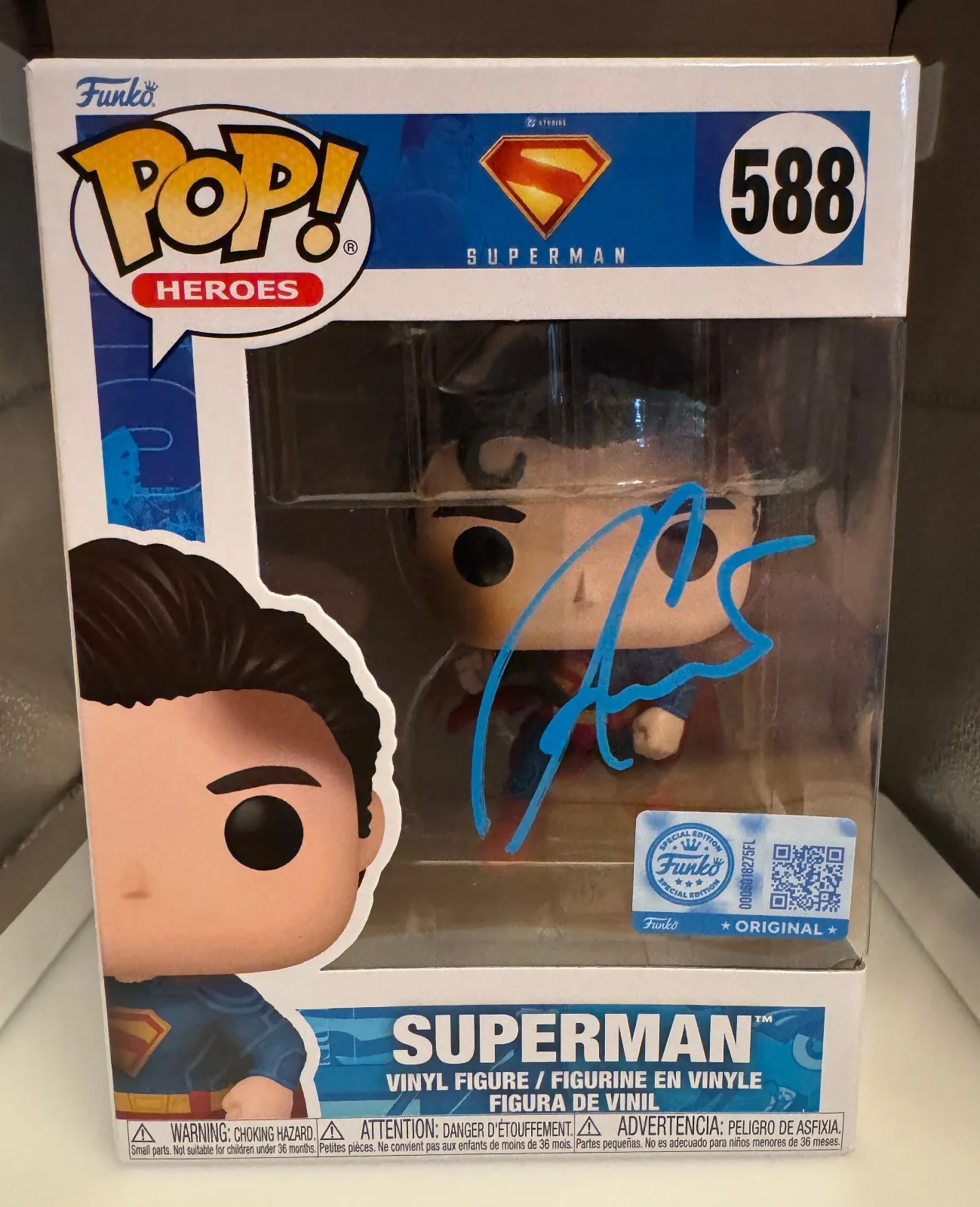 DAVID CORENSWET — DAVID CORENSWET SIGNED AUTOGRAPH FUNKO POP 588 SUPERMAN BECKETT BAS DC