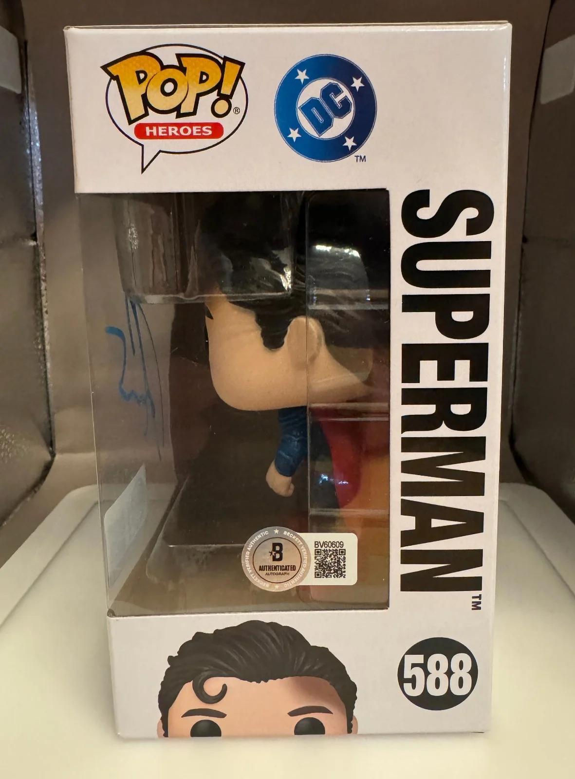 DAVID CORENSWET — DAVID CORENSWET SIGNED AUTOGRAPH FUNKO POP 588 SUPERMAN BECKETT BAS DC, image 2