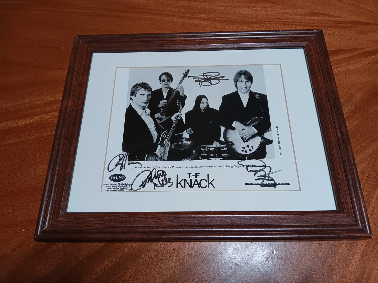 The Knack Autographed Band Picture Framed "15 X 12" Very Rare, image 3