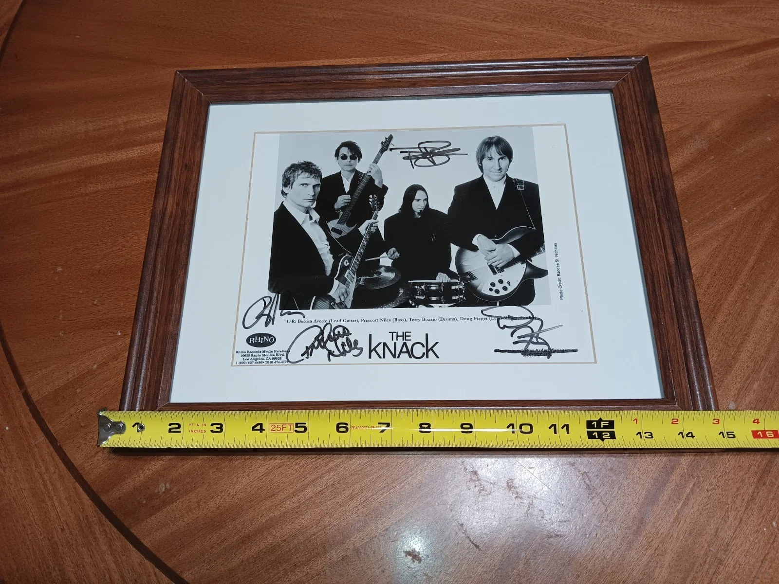 The Knack Autographed Band Picture Framed "15 X 12" Very Rare, image 5