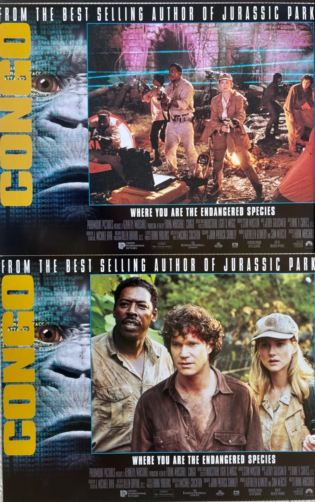 Congo set of 8 Original 1995 Lobby Cards Laura Linney Tim Curry Dylan Walsh, image 3